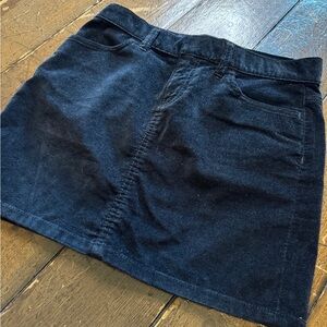 Gap black velvet mini Skirt